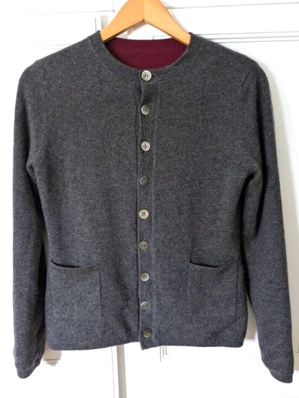 Theory Reversible Double Face Cashmere Cardigan Size S
